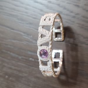 Judith Ripka 925 SS Love Cuff